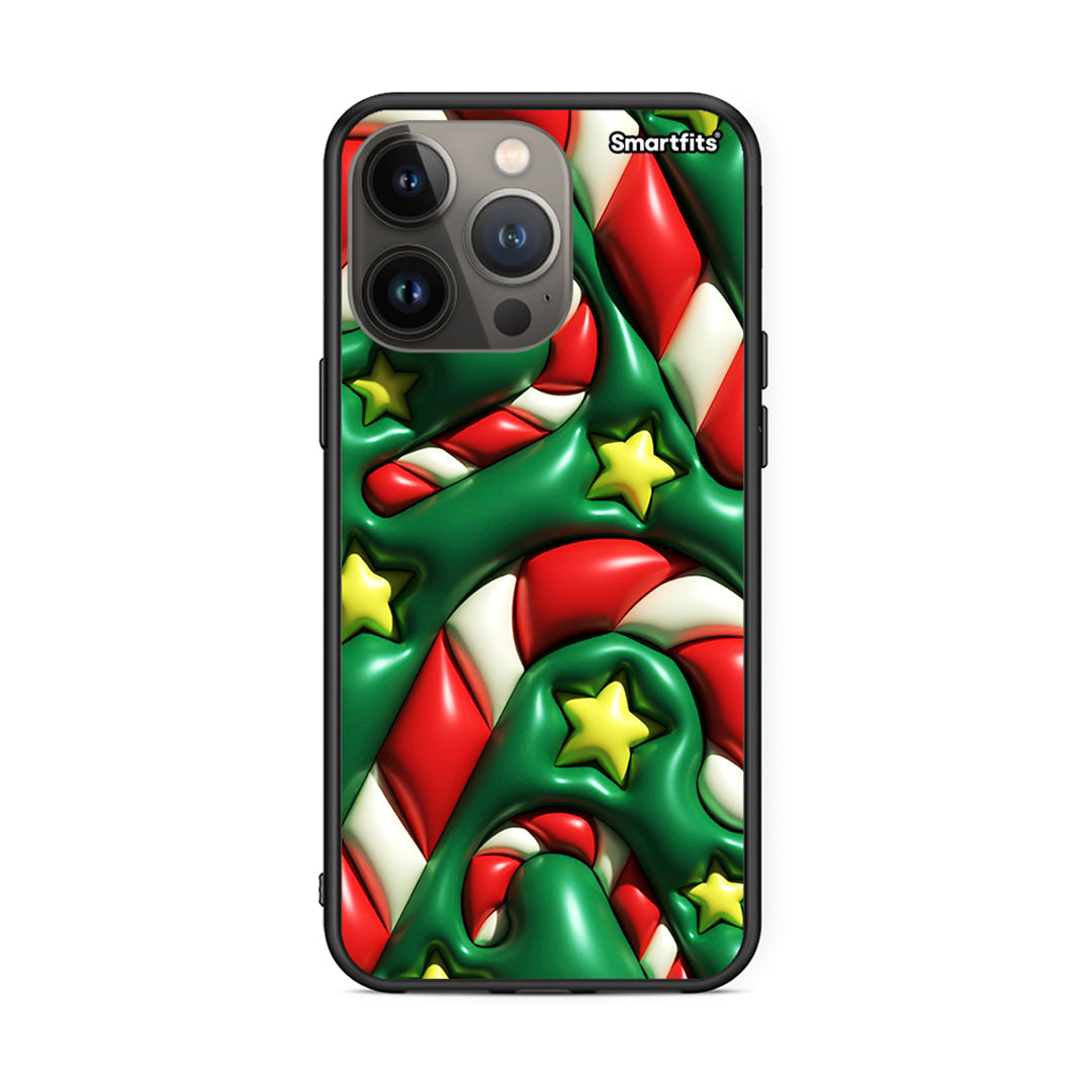 iPhone 13 Pro Max Christmas Bubbles θήκη από τη Smartfits με σχέδιο στο πίσω μέρος και μαύρο περίβλημα | Smartphone case with colorful back and black bezels by Smartfits