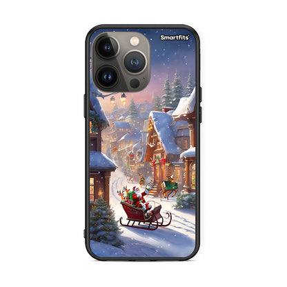 iPhone 13 Pro Max Christmas Snow θήκη από τη Smartfits με σχέδιο στο πίσω μέρος και μαύρο περίβλημα | Smartphone case with colorful back and black bezels by Smartfits