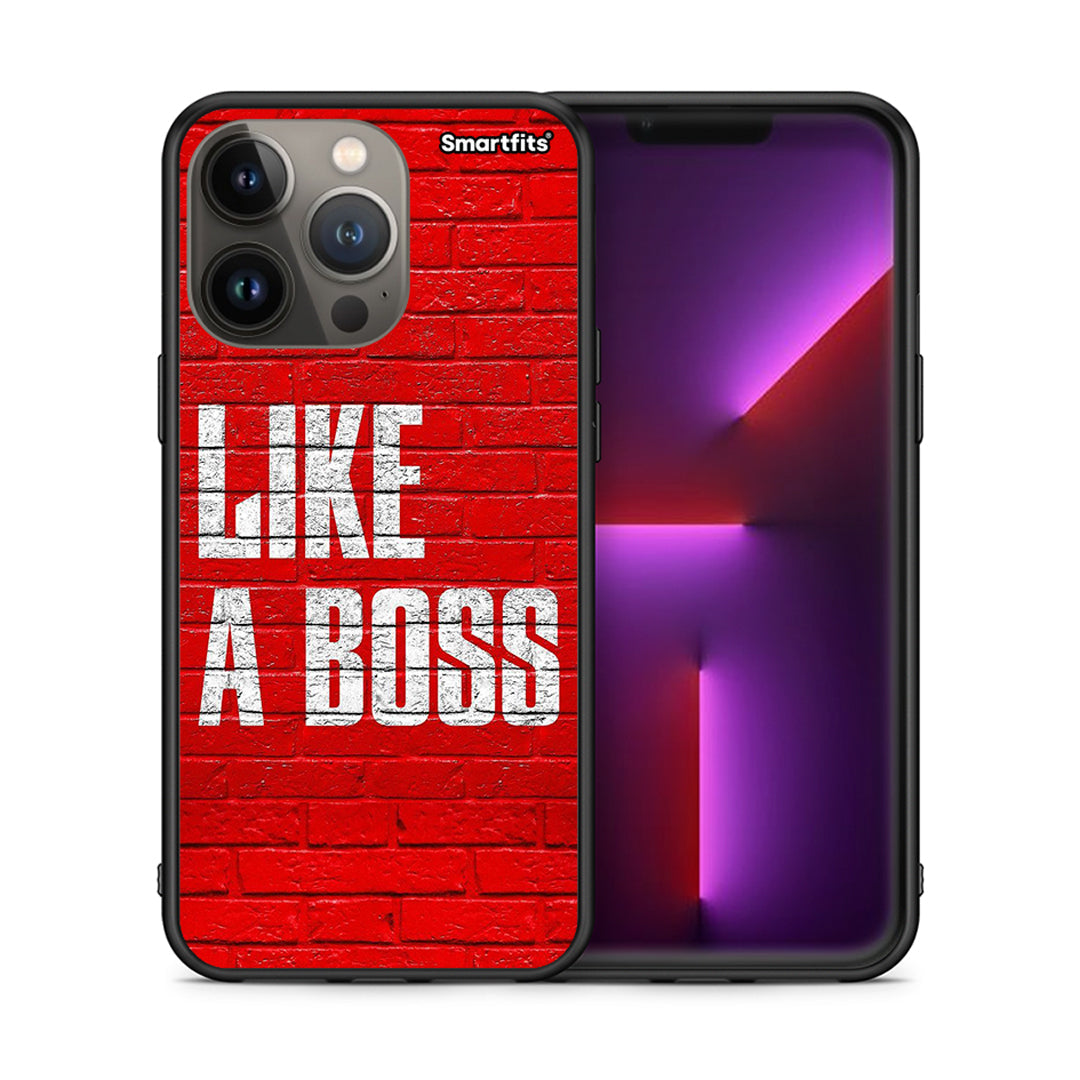 Θήκη iPhone 13 Pro Max Like A Boss από τη Smartfits με σχέδιο στο πίσω μέρος και μαύρο περίβλημα | iPhone 13 Pro Max Like A Boss case with colorful back and black bezels