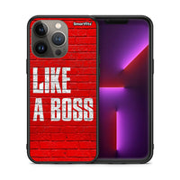 Thumbnail for Θήκη iPhone 13 Pro Max Like A Boss από τη Smartfits με σχέδιο στο πίσω μέρος και μαύρο περίβλημα | iPhone 13 Pro Max Like A Boss case with colorful back and black bezels