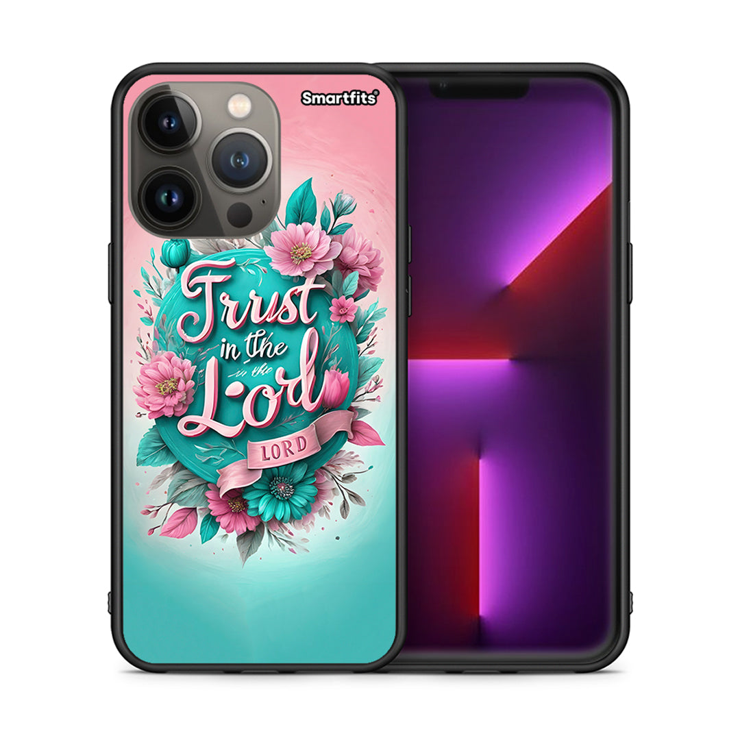 Θήκη iPhone 13 Pro Max Lord Trust από τη Smartfits με σχέδιο στο πίσω μέρος και μαύρο περίβλημα | iPhone 13 Pro Max Lord Trust case with colorful back and black bezels