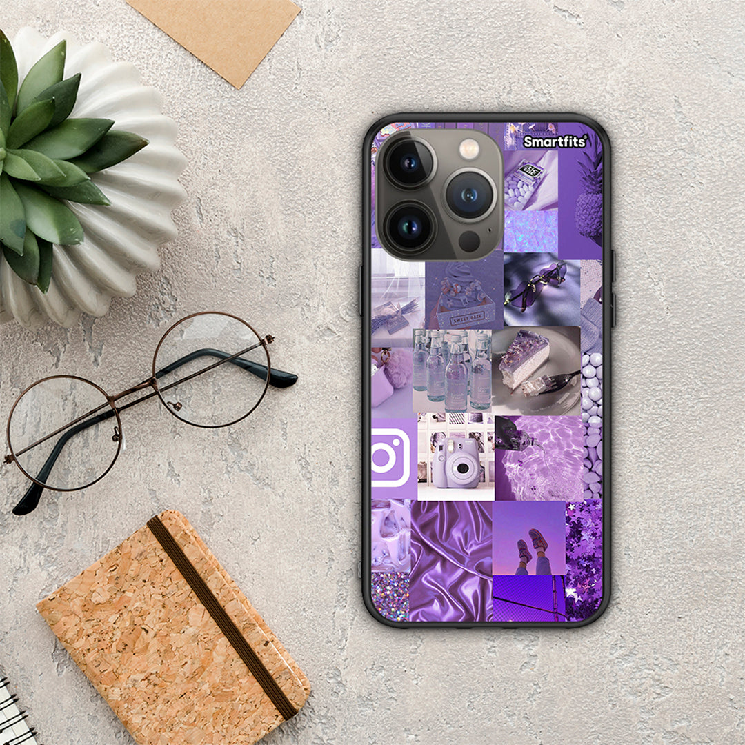 Purple Aesthetic Collage - iPhone 13 Pro Max θήκη