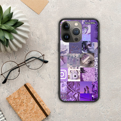 Purple Aesthetic Collage - iPhone 13 Pro Max θήκη