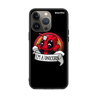 Thumbnail for iPhone 13 Pro Max Unicorn Deadpool θήκη από τη Smartfits με σχέδιο στο πίσω μέρος και μαύρο περίβλημα | Smartphone case with colorful back and black bezels by Smartfits