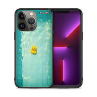Thumbnail for Θήκη iPhone 13 Pro Max Yellow Duck από τη Smartfits με σχέδιο στο πίσω μέρος και μαύρο περίβλημα | iPhone 13 Pro Max Yellow Duck case with colorful back and black bezels