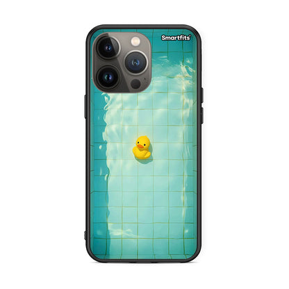 iPhone 13 Pro Max Yellow Duck θήκη από τη Smartfits με σχέδιο στο πίσω μέρος και μαύρο περίβλημα | Smartphone case with colorful back and black bezels by Smartfits