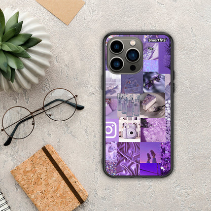 Purple Aesthetic Collage - iPhone 13 Pro θήκη