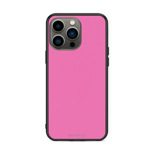 Θήκη iPhone 13 Pro Rose Pink από τη Smartfits με σχέδιο στο πίσω μέρος και μαύρο περίβλημα | iPhone 13 Pro Rose Pink case with colorful back and black bezels