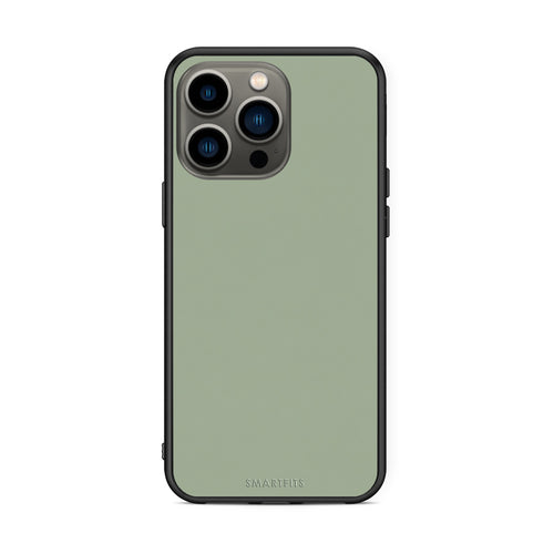 Θήκη iPhone 13 Pro Sage Green από τη Smartfits με σχέδιο στο πίσω μέρος και μαύρο περίβλημα | iPhone 13 Pro Sage Green case with colorful back and black bezels