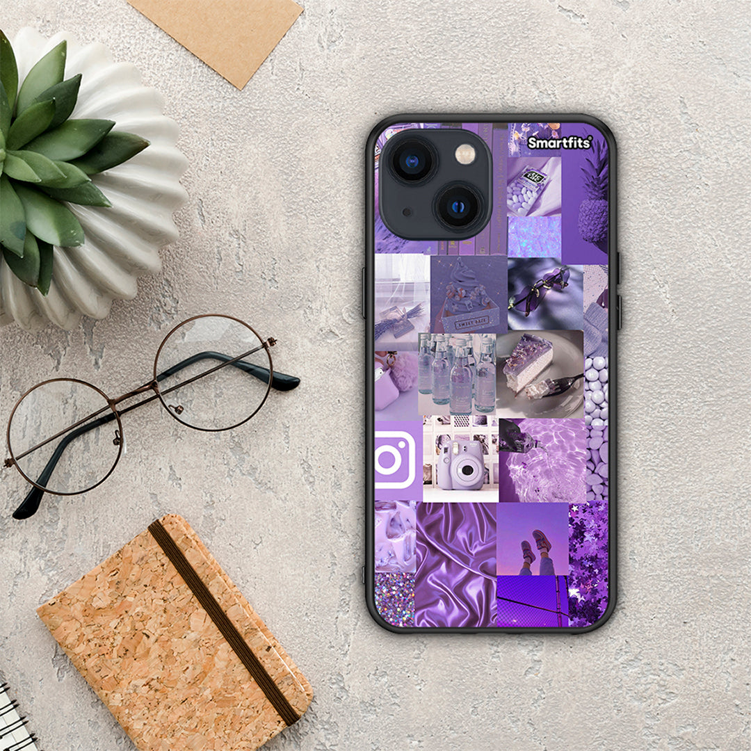 Purple Aesthetic Collage - iPhone 13 θήκη