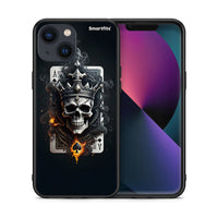 Thumbnail for Θήκη iPhone 13 Skull King Ace από τη Smartfits με σχέδιο στο πίσω μέρος και μαύρο περίβλημα | iPhone 13 Skull King Ace case with colorful back and black bezels