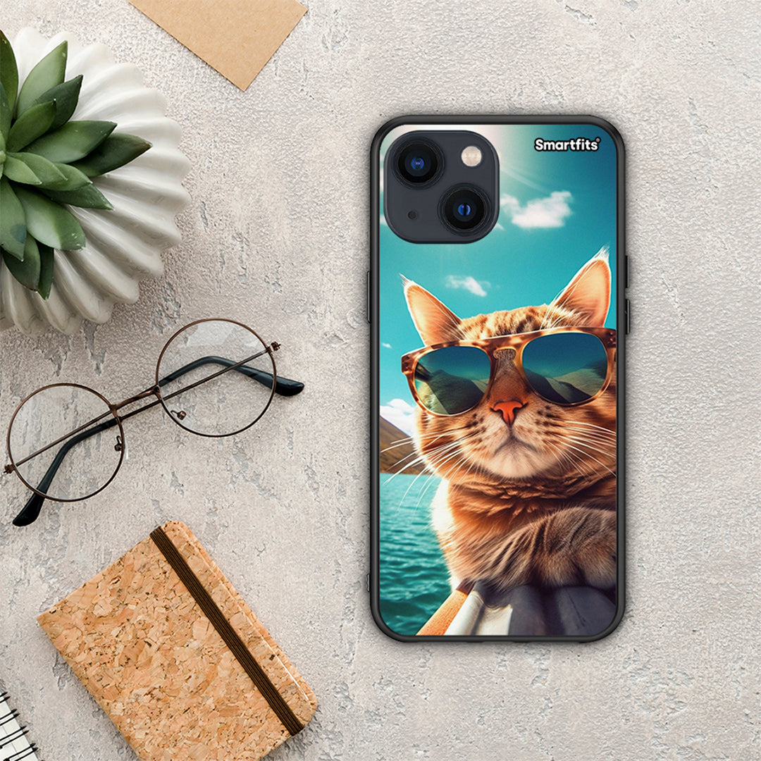 Summer Cat - iPhone 13 Mini θήκη