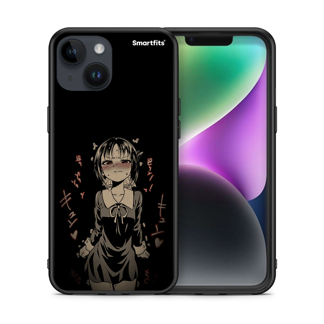 Θήκη iPhone 15 Anime Girl από τη Smartfits με σχέδιο στο πίσω μέρος και μαύρο περίβλημα | iPhone 15 Anime Girl case with colorful back and black bezels