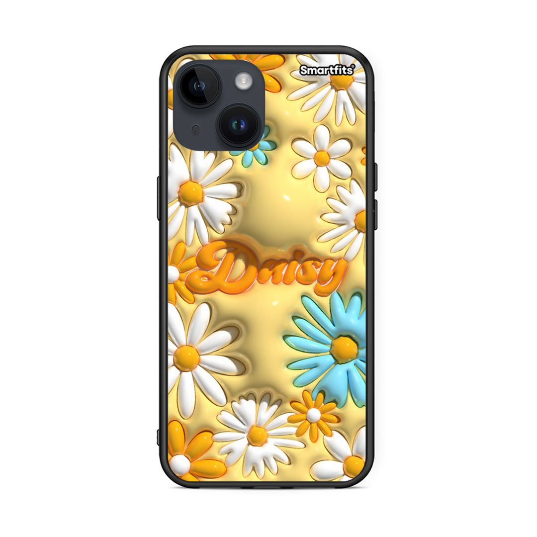 iPhone 14 Bubble Daisies θήκη από τη Smartfits με σχέδιο στο πίσω μέρος και μαύρο περίβλημα | Smartphone case with colorful back and black bezels by Smartfits