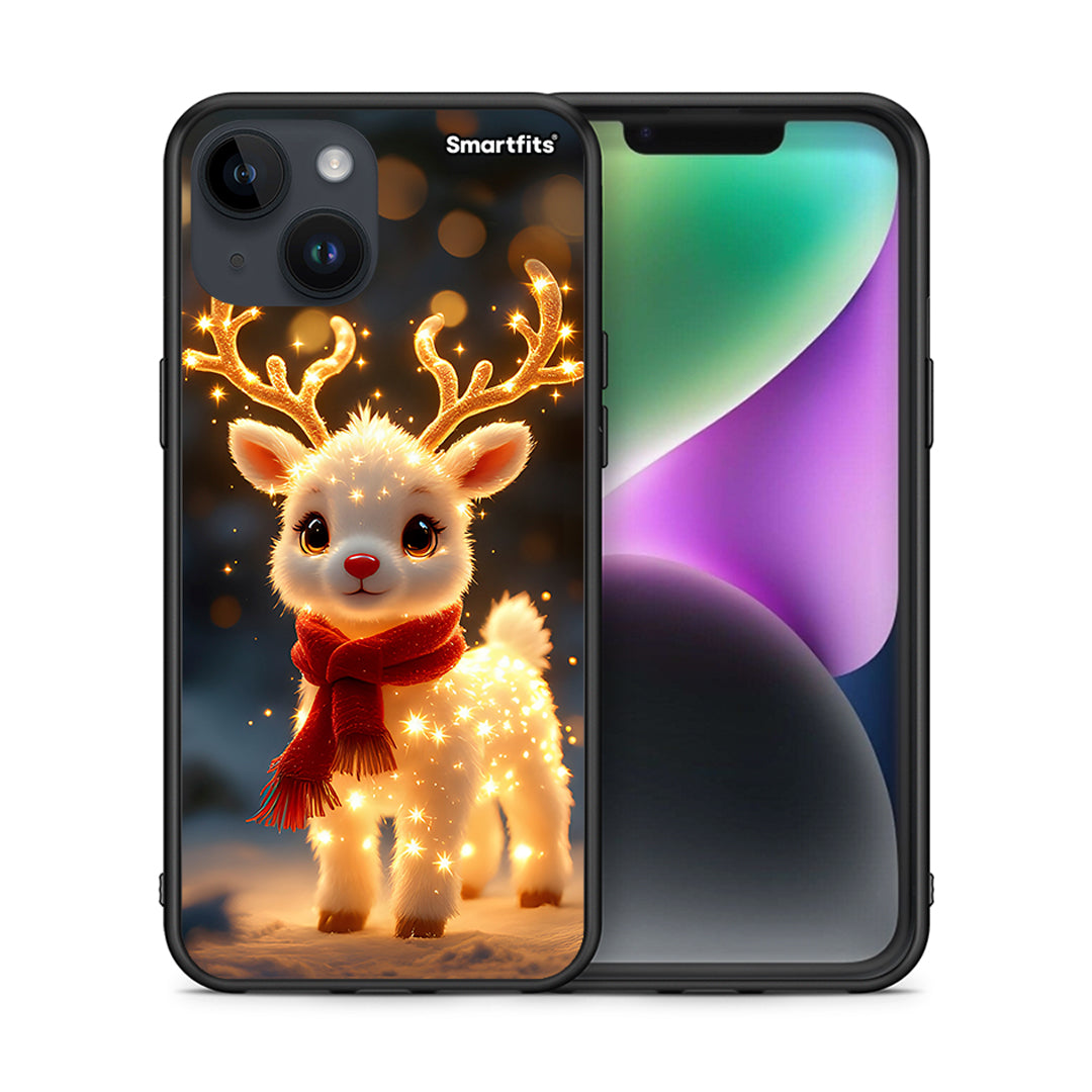 Θήκη iPhone 15 Christmas Cutie από τη Smartfits με σχέδιο στο πίσω μέρος και μαύρο περίβλημα | iPhone 15 Christmas Cutie case with colorful back and black bezels