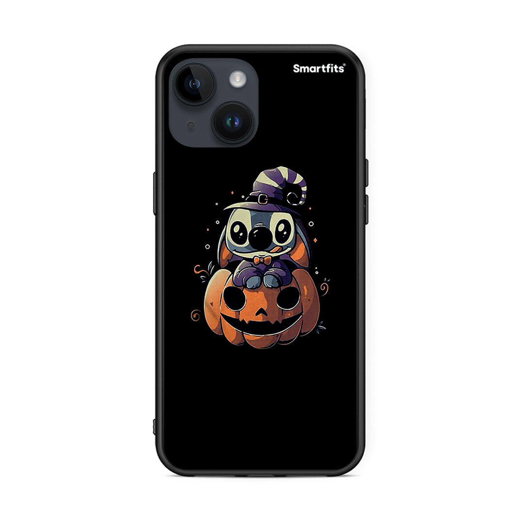 iPhone 14 Halloween Stitch θήκη από τη Smartfits με σχέδιο στο πίσω μέρος και μαύρο περίβλημα | Smartphone case with colorful back and black bezels by Smartfits