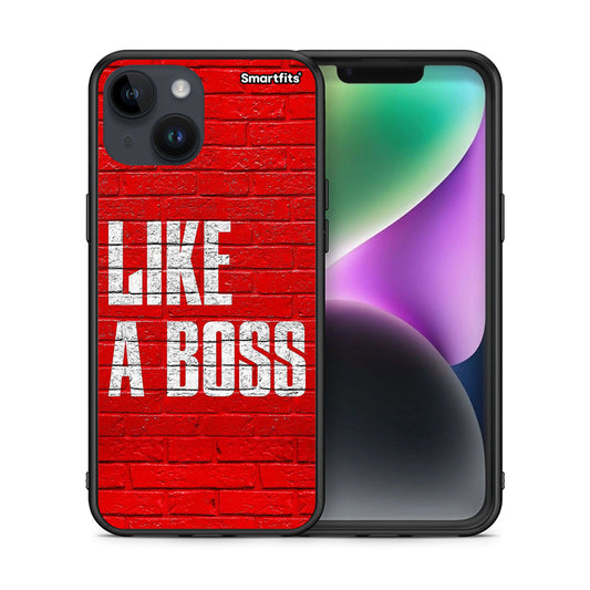 Θήκη iPhone 15 Like A Boss από τη Smartfits με σχέδιο στο πίσω μέρος και μαύρο περίβλημα | iPhone 15 Like A Boss case with colorful back and black bezels