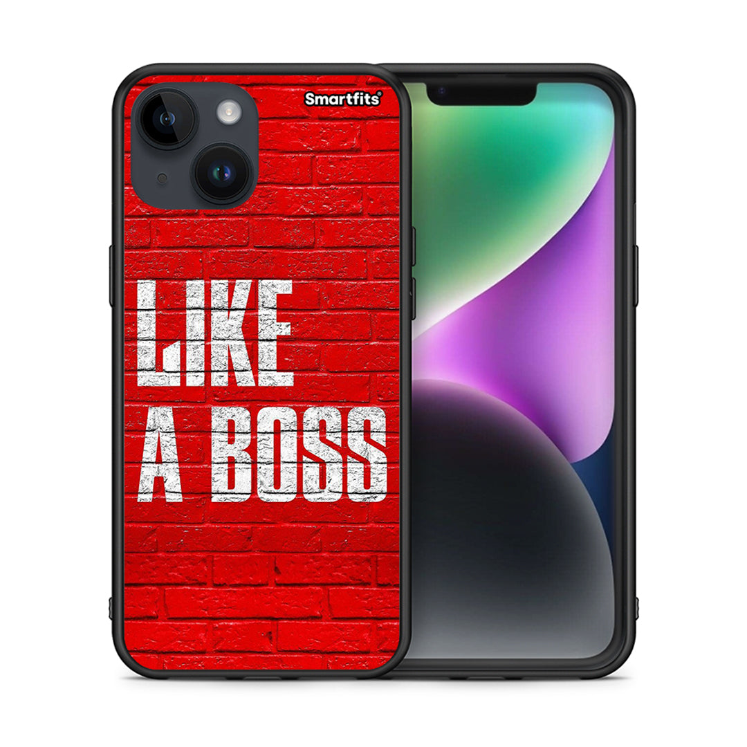 Θήκη iPhone 14 Like A Boss από τη Smartfits με σχέδιο στο πίσω μέρος και μαύρο περίβλημα | iPhone 14 Like A Boss case with colorful back and black bezels