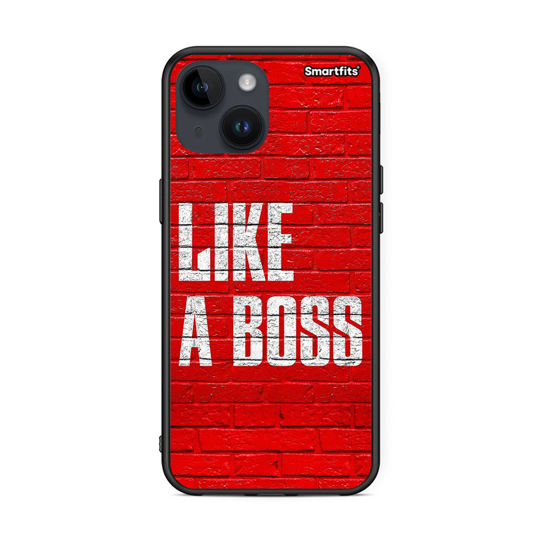 iPhone 14 Like A Boss θήκη από τη Smartfits με σχέδιο στο πίσω μέρος και μαύρο περίβλημα | Smartphone case with colorful back and black bezels by Smartfits