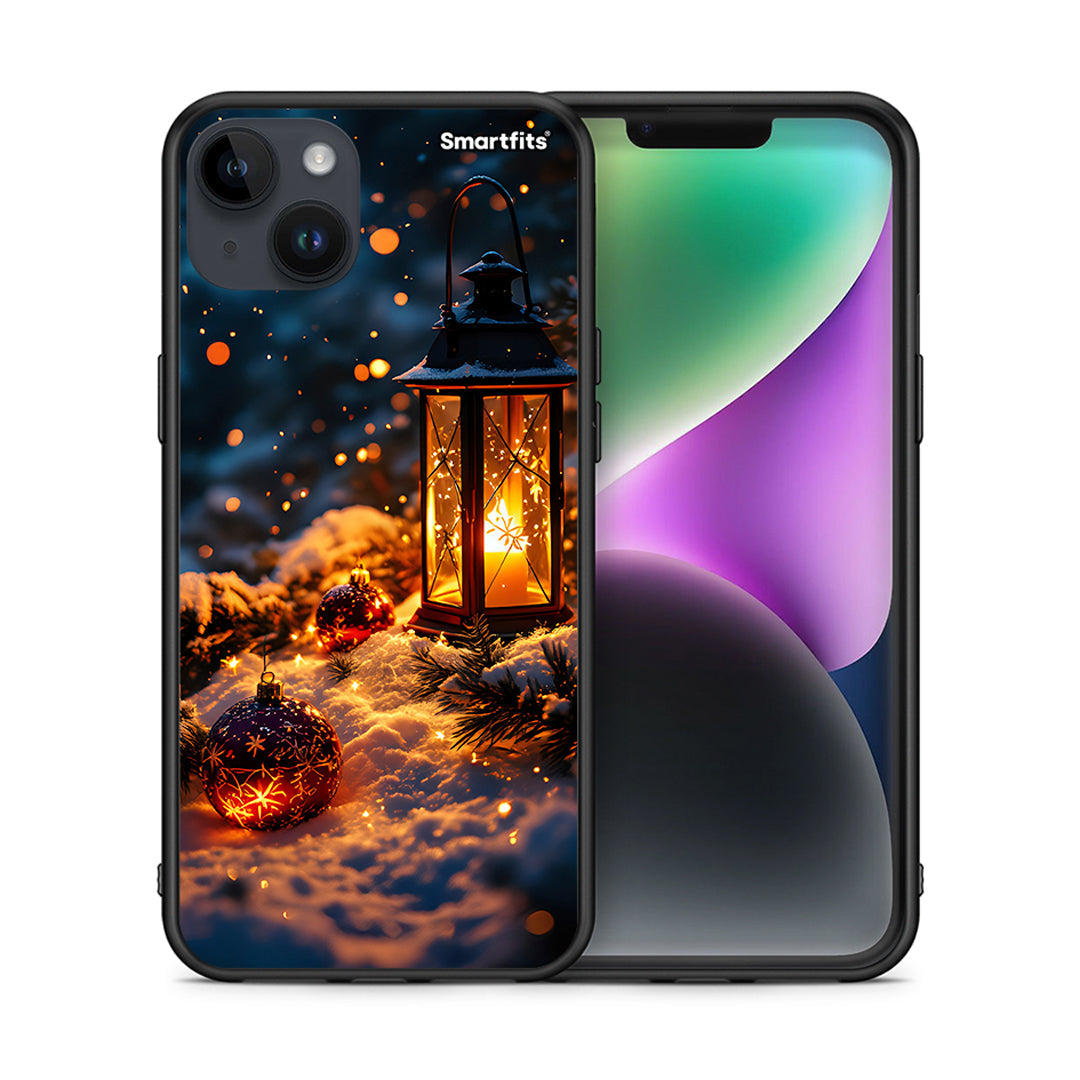 Θήκη iPhone 14 Plus Christmas Ornaments από τη Smartfits με σχέδιο στο πίσω μέρος και μαύρο περίβλημα | iPhone 14 Plus Christmas Ornaments case with colorful back and black bezels