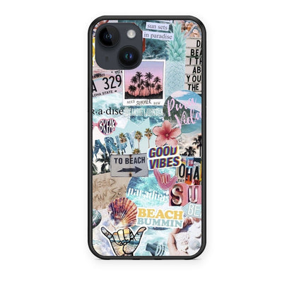 Θήκη iPhone 15 Plus Summer Vibes από τη Smartfits με σχέδιο στο πίσω μέρος και μαύρο περίβλημα | iPhone 15 Plus Summer Vibes case with colorful back and black bezels