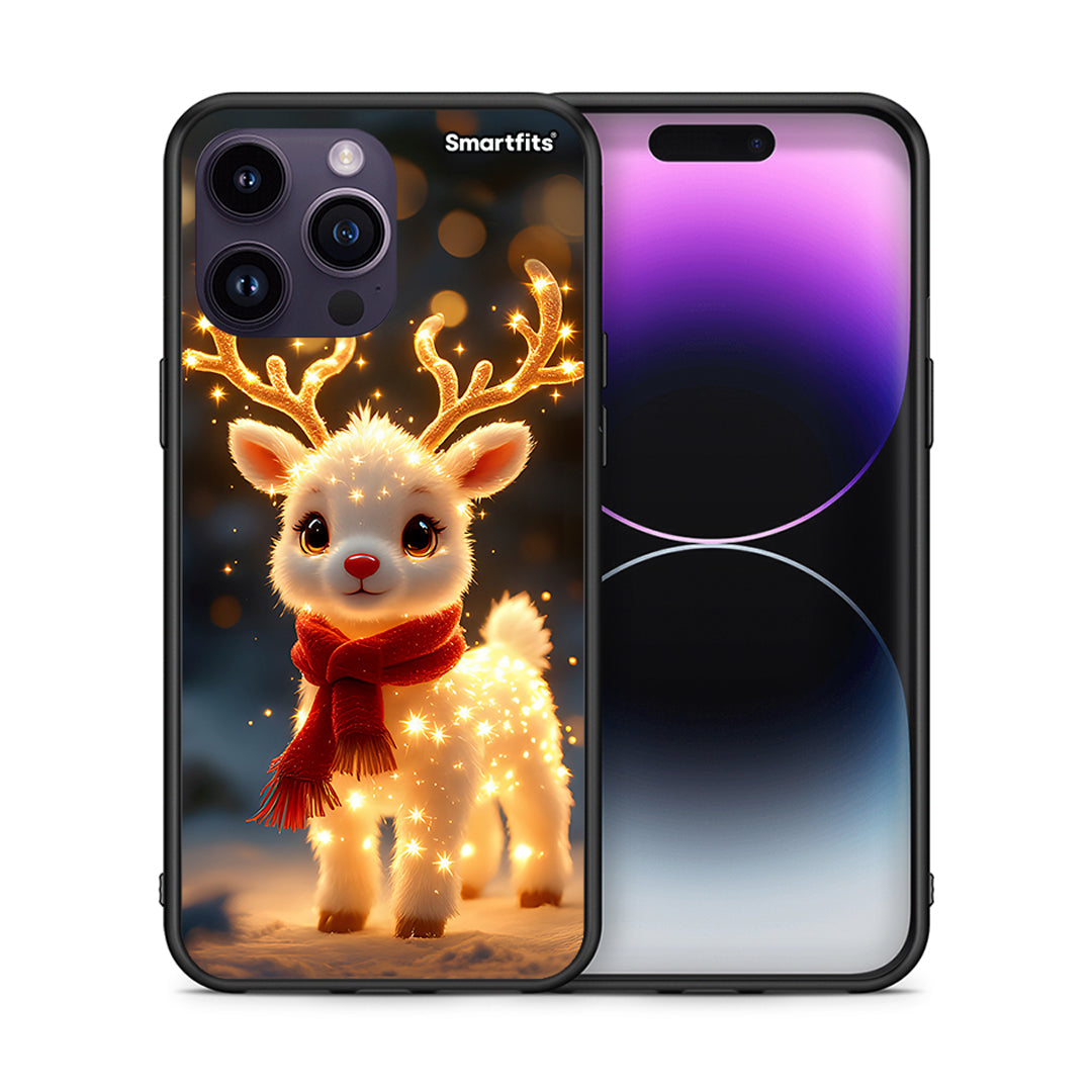 Θήκη iPhone 15 Pro Christmas Cutie από τη Smartfits με σχέδιο στο πίσω μέρος και μαύρο περίβλημα | iPhone 15 Pro Christmas Cutie case with colorful back and black bezels