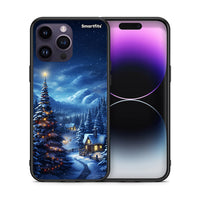 Thumbnail for Θήκη iPhone 14 Pro Christmas Scenery από τη Smartfits με σχέδιο στο πίσω μέρος και μαύρο περίβλημα | iPhone 14 Pro Christmas Scenery case with colorful back and black bezels