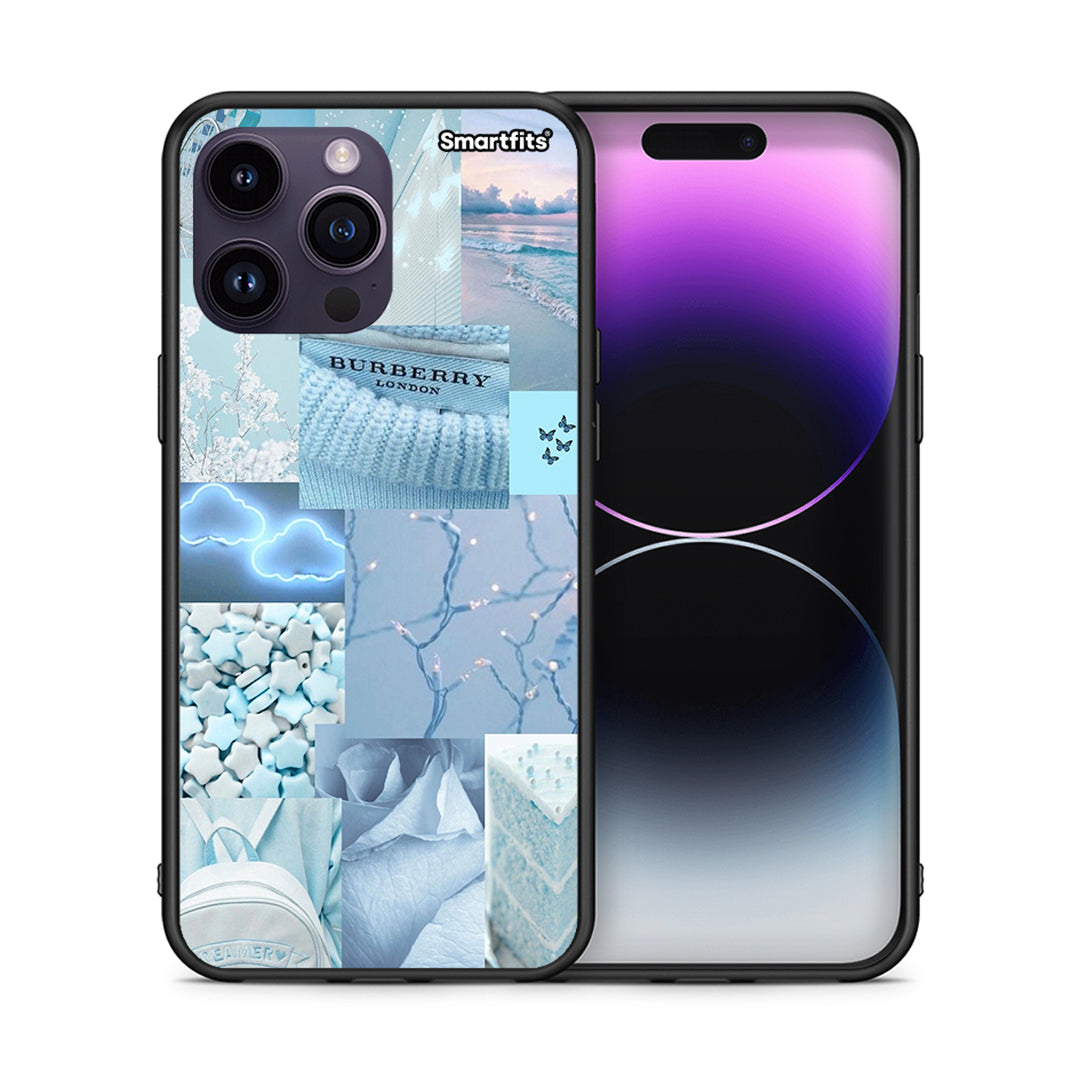 Θήκη iPhone 14 Pro Ciel Aesthetic Collage από τη Smartfits με σχέδιο στο πίσω μέρος και μαύρο περίβλημα | iPhone 14 Pro Ciel Aesthetic Collage case with colorful back and black bezels