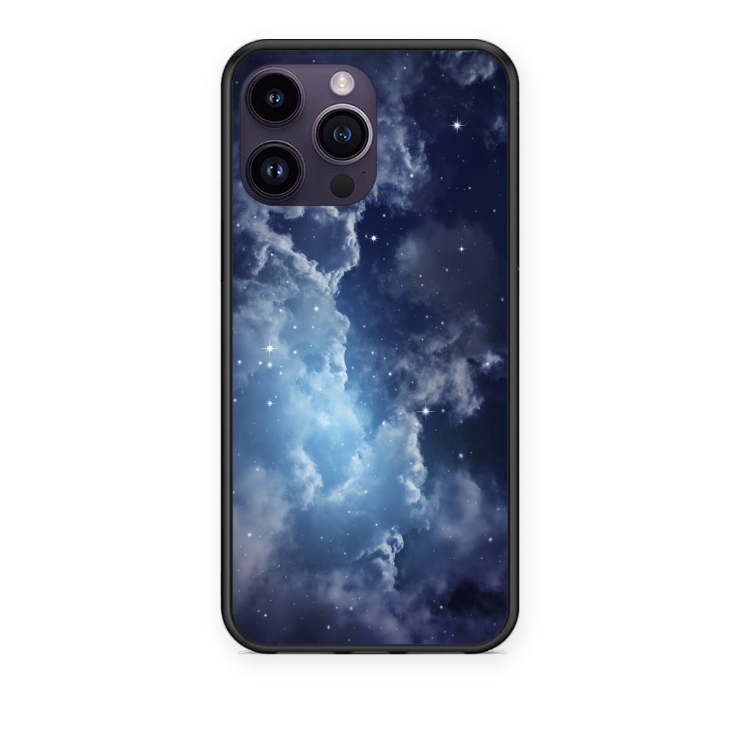 Θήκη iPhone 15 Pro Galactic Blue Sky από τη Smartfits με σχέδιο στο πίσω μέρος και μαύρο περίβλημα | iPhone 15 Pro Galactic Blue Sky case with colorful back and black bezels