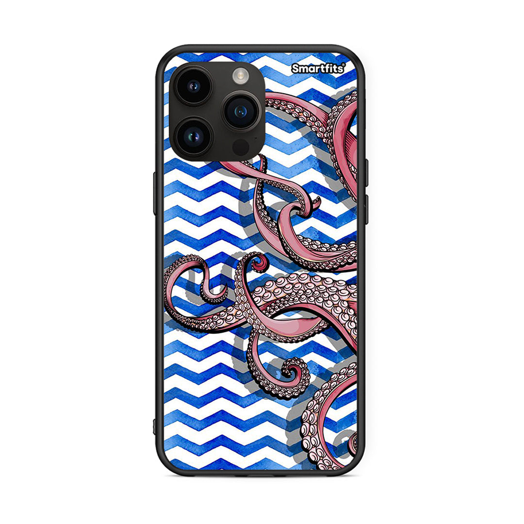 iPhone 15 Pro Max Chevron Devilfish θήκη από τη Smartfits με σχέδιο στο πίσω μέρος και μαύρο περίβλημα | Smartphone case with colorful back and black bezels by Smartfits