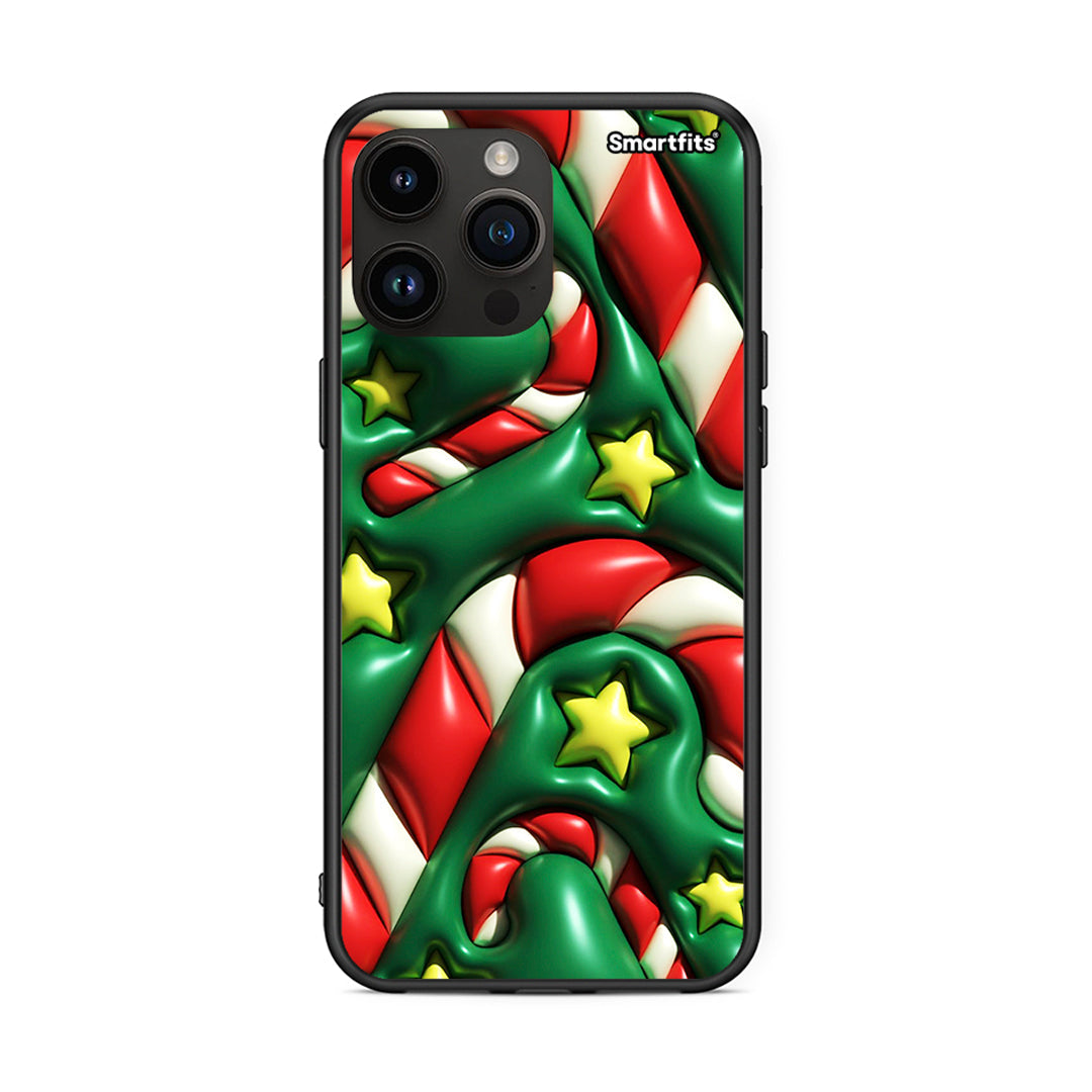 iPhone 14 Pro Max Christmas Bubbles θήκη από τη Smartfits με σχέδιο στο πίσω μέρος και μαύρο περίβλημα | Smartphone case with colorful back and black bezels by Smartfits