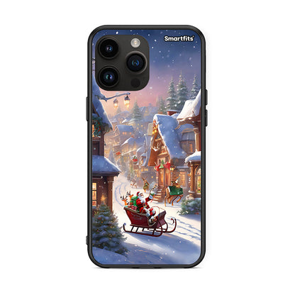 iPhone 14 Pro Max Christmas Snow θήκη από τη Smartfits με σχέδιο στο πίσω μέρος και μαύρο περίβλημα | Smartphone case with colorful back and black bezels by Smartfits