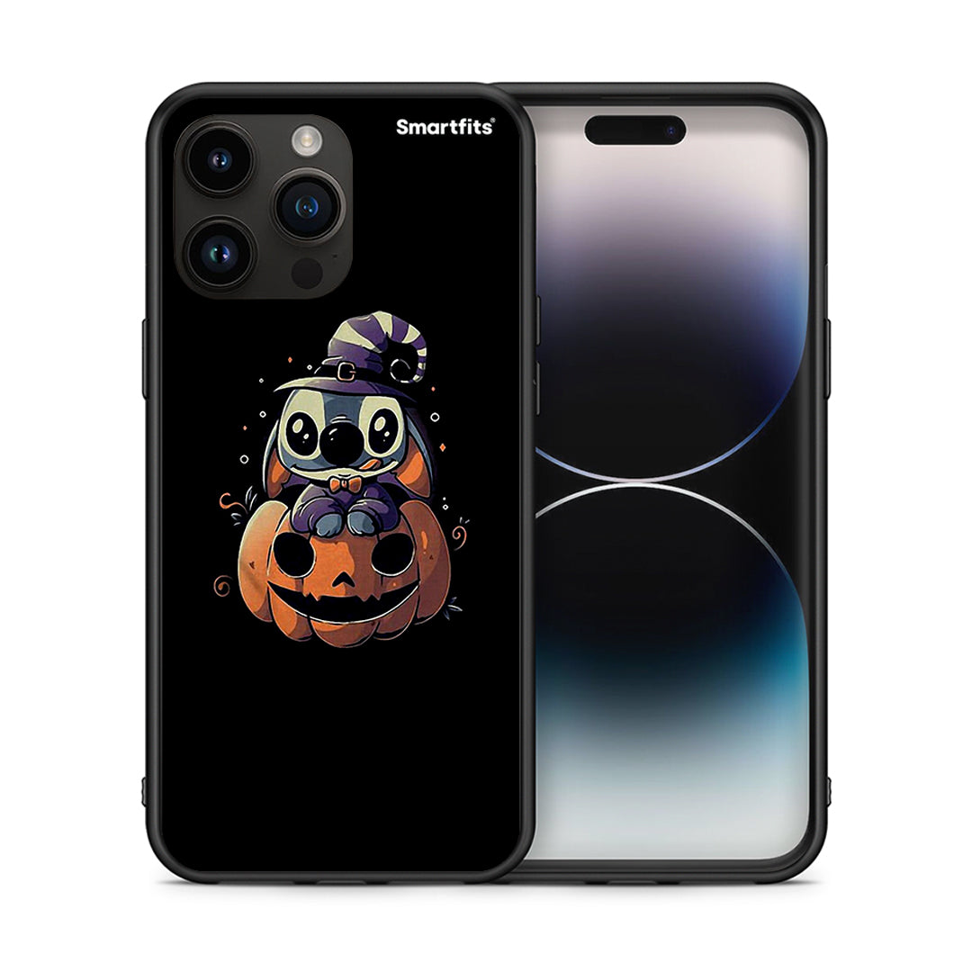 Θήκη iPhone 14 Pro Max Halloween Stitch από τη Smartfits με σχέδιο στο πίσω μέρος και μαύρο περίβλημα | iPhone 14 Pro Max Halloween Stitch case with colorful back and black bezels