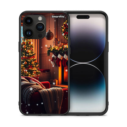 Θήκη iPhone 15 Pro Max Home For Christmas από τη Smartfits με σχέδιο στο πίσω μέρος και μαύρο περίβλημα | iPhone 15 Pro Max Home For Christmas case with colorful back and black bezels