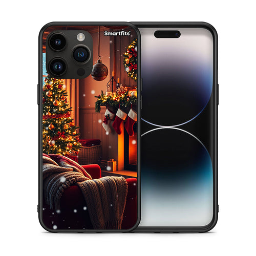 Θήκη iPhone 15 Pro Max Home For Christmas από τη Smartfits με σχέδιο στο πίσω μέρος και μαύρο περίβλημα | iPhone 15 Pro Max Home For Christmas case with colorful back and black bezels