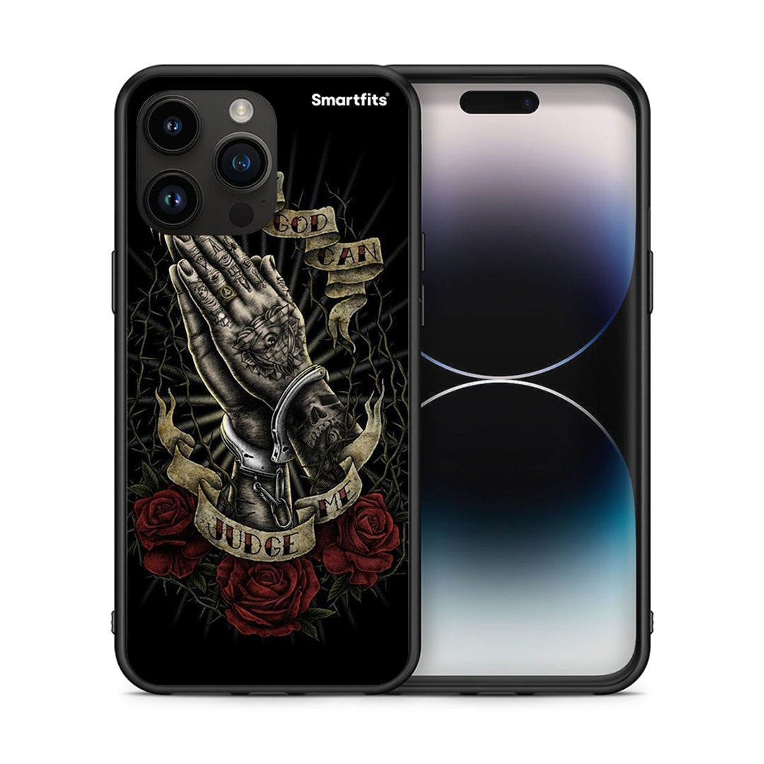 Θήκη iPhone 14 Pro Max Judge By God από τη Smartfits με σχέδιο στο πίσω μέρος και μαύρο περίβλημα | iPhone 14 Pro Max Judge By God case with colorful back and black bezels