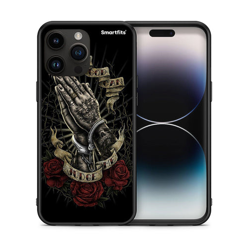 Θήκη iPhone 14 Pro Max Judge By God από τη Smartfits με σχέδιο στο πίσω μέρος και μαύρο περίβλημα | iPhone 14 Pro Max Judge By God case with colorful back and black bezels