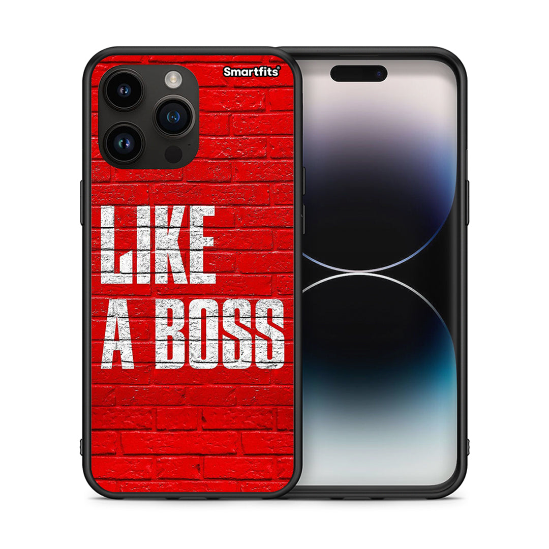 Θήκη iPhone 14 Pro Max Like A Boss από τη Smartfits με σχέδιο στο πίσω μέρος και μαύρο περίβλημα | iPhone 14 Pro Max Like A Boss case with colorful back and black bezels