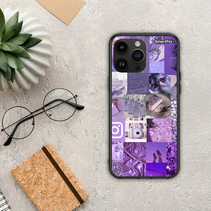 Purple Aesthetic Collage - iPhone 14 Pro Max θήκη