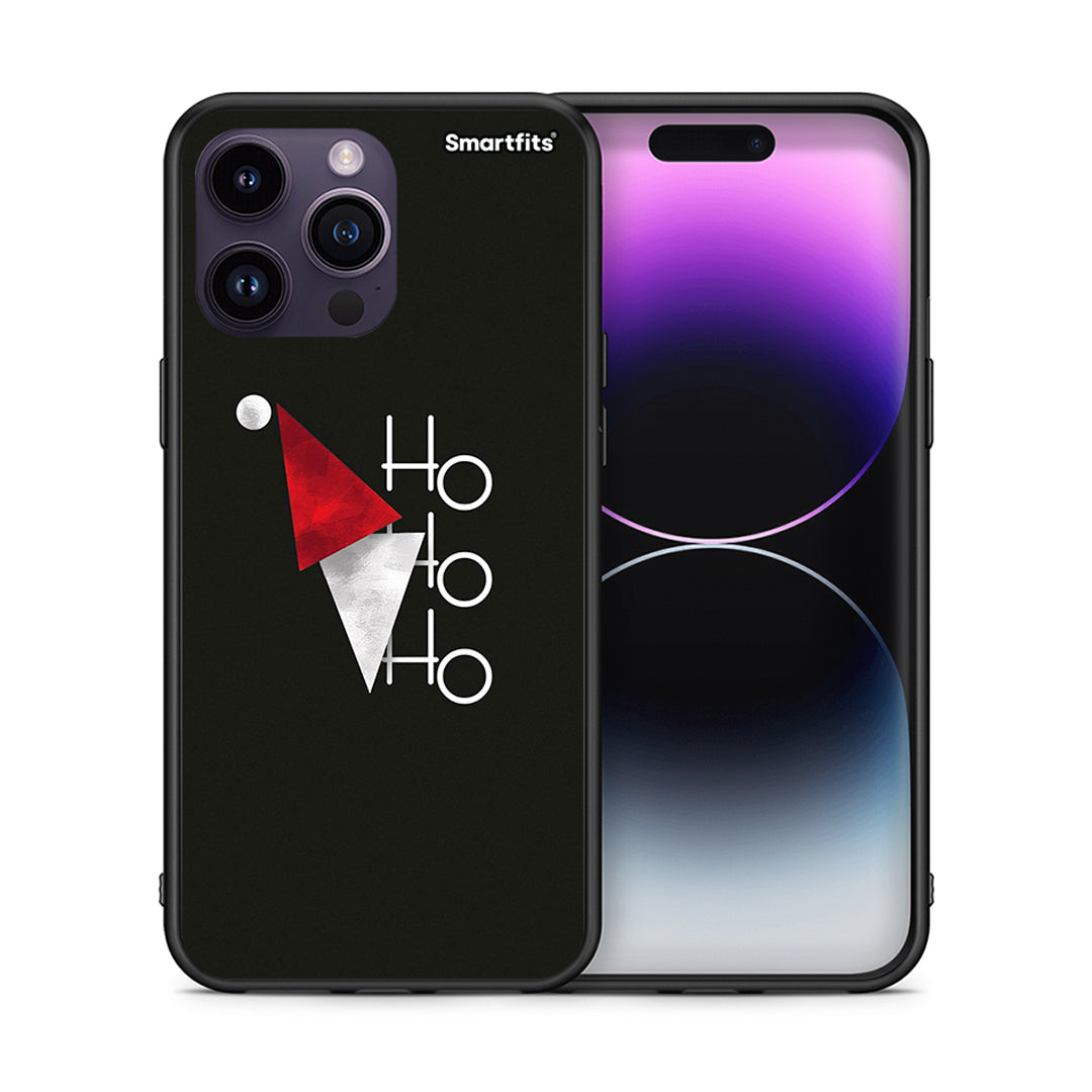 Θήκη iPhone 15 Pro Minimal Christmas από τη Smartfits με σχέδιο στο πίσω μέρος και μαύρο περίβλημα | iPhone 15 Pro Minimal Christmas case with colorful back and black bezels