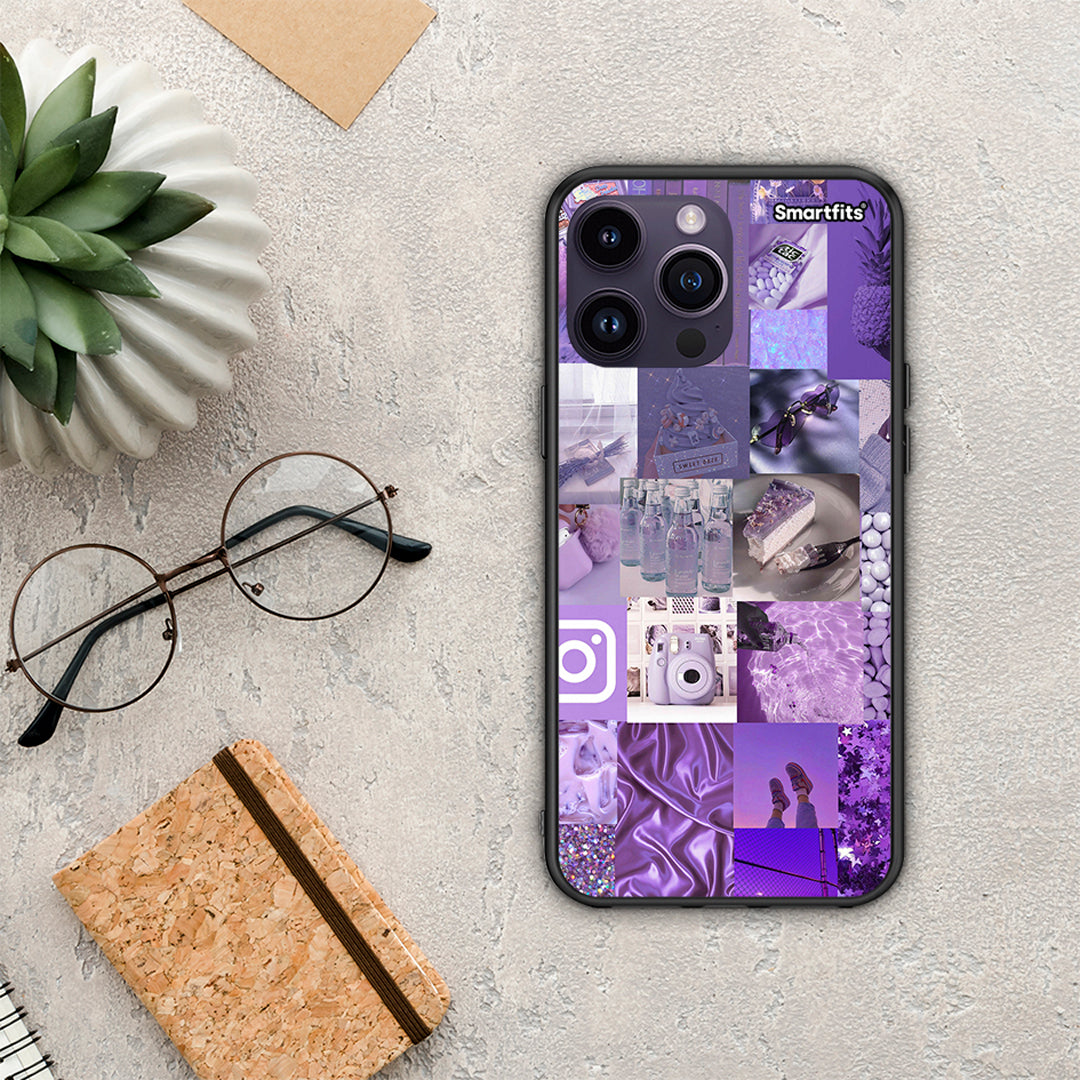 Purple Aesthetic Collage - iPhone 15 Pro θήκη