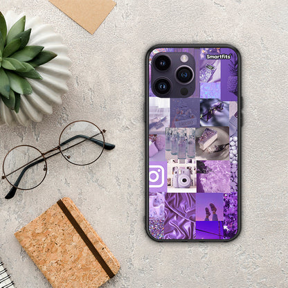 Purple Aesthetic Collage - iPhone 15 Pro θήκη