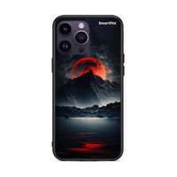 Thumbnail for iPhone 15 Pro Red Full Moon θήκη από τη Smartfits με σχέδιο στο πίσω μέρος και μαύρο περίβλημα | Smartphone case with colorful back and black bezels by Smartfits