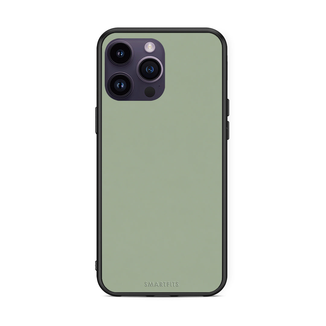 Θήκη iPhone 14 Pro Sage Green από τη Smartfits με σχέδιο στο πίσω μέρος και μαύρο περίβλημα | iPhone 14 Pro Sage Green case with colorful back and black bezels