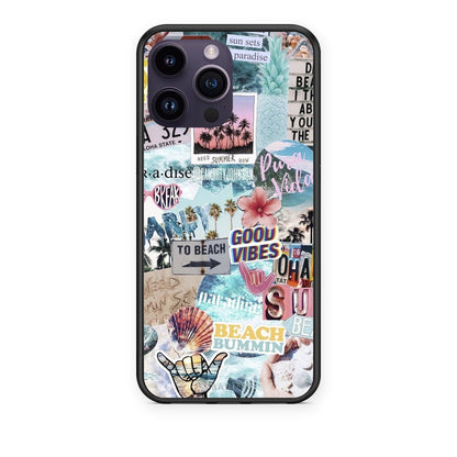Θήκη iPhone 14 Pro Summer Vibes από τη Smartfits με σχέδιο στο πίσω μέρος και μαύρο περίβλημα | iPhone 14 Pro Summer Vibes case with colorful back and black bezels