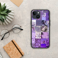 Thumbnail for Purple Aesthetic Collage - iPhone 15 θήκη