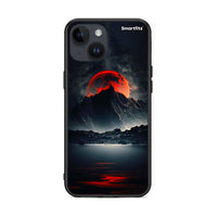 Thumbnail for iPhone 14 Red Full Moon θήκη από τη Smartfits με σχέδιο στο πίσω μέρος και μαύρο περίβλημα | Smartphone case with colorful back and black bezels by Smartfits