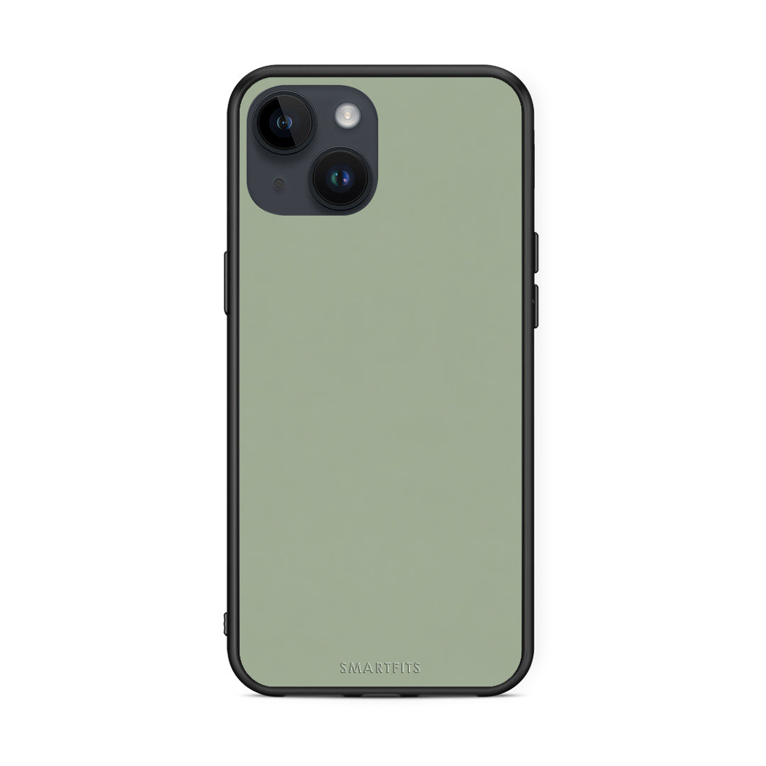 Θήκη iPhone 15 Sage Green από τη Smartfits με σχέδιο στο πίσω μέρος και μαύρο περίβλημα | iPhone 15 Sage Green case with colorful back and black bezels