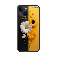 Thumbnail for iPhone 15 Yellow Daisies θήκη από τη Smartfits με σχέδιο στο πίσω μέρος και μαύρο περίβλημα | Smartphone case with colorful back and black bezels by Smartfits