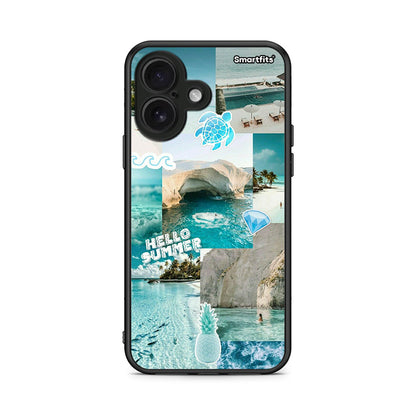 iPhone 16 Aesthetic Summer Θήκη από τη Smartfits με σχέδιο στο πίσω μέρος και μαύρο περίβλημα | Smartphone case with colorful back and black bezels by Smartfits